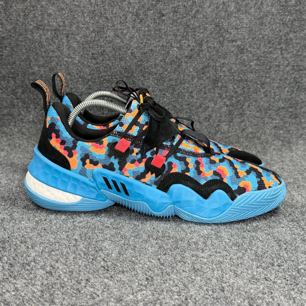 Adidas Trae Young 1 Basketball Shoes Men's‎ Size 12.5 Pixel Blue Orange Athletic